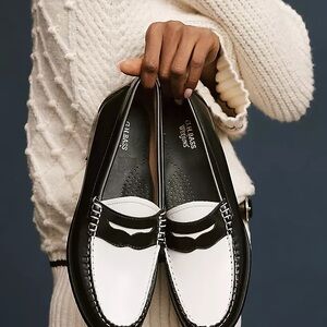 G.H. Bass Women's Black and White Loafers